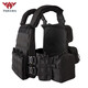 YAKEDA tactical vest new lightweight molle tactical vest quick release black full set of plug-in boards universal black standard does not include protective plates