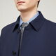 YOUNGOR (YOUNGOR) windbreaker men's lapel long single windbreaker polyester fiber wrinkle-resistant elastic and durable Navy blue L 175/96A