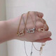 Chi Xing applies Fred/necklace horseshoe buckle diamond U-shaped pendant mini Fred Force10 twist chain rose gold mini trumpet