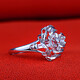 Yuan Shengfu's new PT950 fashionable rose platinum ring, fashionable women's live-mouthed and elegant flower-shaped platinum ring, 6.24g, live-mouthed and adjustable