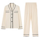 Pajamas pour femmes Quguo (Quguo) pour les manches longues en coton pur du printemps et de l'automne pour le cardigan d'automne entiment au printemps et à l'automne pour femmes en automne.