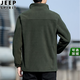 吉普（JEEP）开衫卫衣男秋冬外套新款摇粒绒加绒加厚运动卫衣立领男士抓绒衣 常规款 深蓝 9902 M(100-120斤)