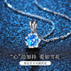 ZXZOV One Carat Topaz Pure Silver Necklace Women's Niche Snowflake Pendant as a Chinese Valentine's Day Gift for Girlfriend One Carat Topaz + Platinum + Gift Box