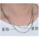 Jin Yixin platinum men's necklace platinum men's and women's PT950 platinum necklace simple platinum chain men's platinum rope chain necklace about 22.46 grams length about 52cm thick 2.1mm