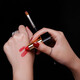 Langyan Flathead Lippenbürste Teleskope tragbare Make-up-Künstler-Spezialdetails Lippenstift Pinsel Pinsel Lippenstift Lippenstift Lippenstift Langpol Flat-Head Lip Pinsel 1 E03 Ein Pack