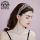 Royal sasa royal salsa hair accessories Korean retro headband headwear high-end silky satin pleated wrapped headband hairpin