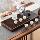 Mingzhu complete set of tea sets and tea tray set for home high-end living room and office kung fu fully automatic tea making station with kettle in one Huanghuali color 70*32 + six-fold gift single tea tray