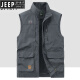 Jeep Spirit Jeep Outdoor Workwear Fishing Weste Frühling und Herbst Neue Multi-Pocket-Fotografie Casual Lose All-Match Jacke Black 677A Fleece Style 2xl Empfohlen 150-165jin [Jin gleich 0,5 kg]