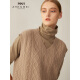 Zhenbei 2022 autumn and winter new pure cashmere vest women's V-neck warm knitted vest simple solid color D21087 beige 1XL/110