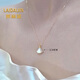 Lai Dai gold 18K gold mini skirt pendant au750 color gold rose gold gold clavicle diamond set chain Chinese Valentine's Day gift 18K gold gold color (single pendant) 16MM red agate