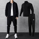 阿迪达斯（adidas）男装运动套装 健身休闲时尚开襟立领夹克外套宽松收口针织长裤 H12217+GK9226 S/175【建议体重110-120斤】