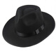 Woodpecker (TUCANO) Shanghai Xu Wenqiang Jackson big-brimmed top hat for men and women stage British hat jazz wool felt hat for the elderly 15# high top black (one size fits all for head circumference 58)