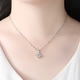 Xingtang Pt950 platinum necklace for women, four-leaf clover, platinum pendant, moissanite necklace, simple K gold clavicle chain for girls, white diamond (single pendant does not include chain)