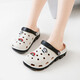 Big Mund Monkey (Paul Frank) Höhlenschuhe für Frauen im Freien im Freien Garten Schuhe Dual-Purple-Strand atmungsaktive weiche Sohle Sandalen Weiß 38-39Pf75368