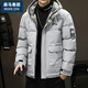 Veste en coton en coton pour hommes veste en coton d'hiver veste pain à manches longues à manches longues noires xl