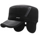 Woodpecker middle-aged and elderly men's old man winter baseball cap autumn and winter warm grandfather and father flat-top old man ear-protecting duck cap gift box thickened ear-protecting hat black