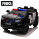 WORK BABY children's electric car four-wheel remote control toy car can sit in an adult off-road parent-child car, a child's baby double police car, children's model black, four-wheel drive + soft wheel + leather seat, electric drive