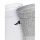 Adidas (adidas) calcetines masculinos y femeninos 2025 entrenamiento casual de otoño triples pares que corren elásticos calcetines deportivos transpirables elásticos jc9273 jc9272/negro, blanco y gris/tres parejas s