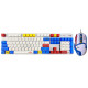 
Logitech G502 HERO wired gaming mouse weight K845 mechanical gaming e-sports keyboard and mouse suit Send boyfriend and girlfriend K845 red axis-blue and white + G502 HERO-blue and white stickers