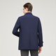 YOUNGOR (YOUNGOR) windbreaker men's lapel long single windbreaker polyester fiber wrinkle-resistant elastic and durable Navy blue L 175/96A