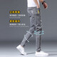 Jeans playboy pour hommes au printemps et en été nouveau pantalon élastique slim élastique pour hommes pour pantalon pour hommes polyvalents décontracté.