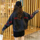 Zhidoudou Sense Black Denim Jacket for Women 2025 New Design Retro Hong Kong Student Student Korean Loose Daven Jacket 9926# Imagen Negro S sugerido 80--95Jin [Jin es igual a 0.5 kg]