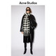 Acne Studios【七夕礼赠】 男女同款 千鸟格羊驼毛流苏围巾披肩两用CA0153 白色/黑色 均码