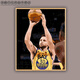 
Warrior Curry digital oil painting DIY oil painting characters NBA basketball hand-painted coloring hand-decorative painting y1484 60*75 [stretched inner frame + L-shaped black outer frame]