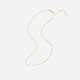 Saturday Blessing Yellow 18K Gold Necklace Women's Colorful Gold O-shaped Bead Chain Plain Chain Birthday Gift C0521133 40+5cm