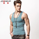 JOONSVIP Men's Vest Solid Color Cotton Sports Fitness Vest Men's Summer Bottoming Slim Tight Singlet Elastic Warm Vest Black + White (Regular Style Two-Pack) XL / About 70kg