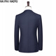 Shanghai-style Haoyu suit men's slim-fit business mid-slit two-button professional wear solid color formal suit wedding dress 671185 navy blue 2XL (180)