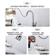 
Lyer Sitan vegetable basin faucet stainless steel pull three-function dish basin hot and cold sink kitchen faucet LD6175C