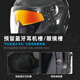Fibra de carbono Faseed Half Helmet Motorcycle Motorcycle Motorcycle Women's Doble Lens Hard Helmet Four Seasons Universal 736 3K/Bright + Color Plateado [Guantes + Cubierta de la cabeza] L (recomendado para la circunferencia de la cabeza de 57-58 cm)