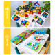 Fun 600+ large and small particle building block table children's toys 3-8 years old boys and girls suitable toys learning table and chair early education toys single chair building block table + free 600 large and small building blocks (including 81 ever-changing building block slide)