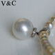 V&C 18K diamond Australian white pearl pendant universal buckle South Sea white pearl necklace flawless cold light 11-12MM 18K diamond (excluding chain) 11-11.9MM