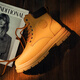 Luxus-High-End-Martin-Stiefel für Männer im Herbst- und Winter mittel- und hoch gelben Stiefeln sowie Samtwärme und hochhöhenverstärkende Sportarten und lässige Retro-Männerstiefel Gelb [Marke Martin Boots] 39
