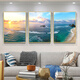 
Sensual painting living room decoration painting sofa background wall without punching hanging painting mural modern simple landscape landscape painting sea sunrise JD15286 50*70/50*70/50*70 Crystal picture ps black frame