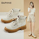 Daphne (DAPHNE) Martin boots for women's thick sole elevated mesh breathable summer casual sandals new versatile British style women's shoes beige heel height 5cm 38 (240mm) standard code