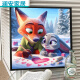 
CLCEY Crazy Zoo City Digital Oil Painting Cute Cartoon Crazy Zoo City Digital Oil Painting SJ13554 20*20cm Tightened Thickened Solid Wood Inner Frame
