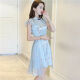 UWKKP Qi. ROBE Women's Clothing 2024 Summer Motorement Edition Cheongsam A-Line Dress Femen's Spring Style Celebrity Temperament Lady Picture Color 9731# S Cuerpo 160 recomendado 80 a 90 Jin [Jin iguala 0.5 kg]