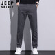 JEEP SPIRIT Jeep Casual Pants Men's Autumn and Winter Business Pants Men's New Retro Revival Men's Pants Dark Gray 33