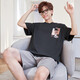 Shihuaxiang pajamas men's summer 2025 new style for young students short-sleeved thin summer men's home clothing set b1478 back bear M small size (high about 160-weight 70-90 Jin[Jin equals 0.5 kg])