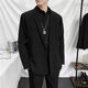 Peintures: British Yuppie Men's Clothing Automne and Winter Black Suit Trendy Men's's Suit Spring and Automne New Men's Veste Business Formal Wear Using Loose Handsome Veste Set Automne Automne Men's Three Set's Men's Tree It