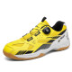 Professional table tennis shoes for men and women, same style, non-slip, wear-resistant, shock-absorbing, rotating buckle design, competition-specific badminton shoes, L02 yellow 39