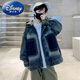 Disney (Disney) children's clothing, boys' autumn jackets, spring and autumn new models, medium and large children's boys handsome denim autumn hooded trend, retro color 130