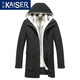 KAISER 2025 new men's parka mink coat full mink fur mink liner men's Nike mink coat black + cross mink + mink sleeves XL (175) suitable for weight 120-140Jin Jin equals 0.5 kg