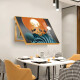 Villa Electric Meder Box Pintura decorativa hidráulica Moderna Versión horizontal Simple Restaurante Restaurante Caja Débil Pintura colgante Arte abstracto Mural Fulu Chengxiang 12593-2 Mirror Crystal Porcelana 100*80 Tamaño de la cubierta 84*73 Negro