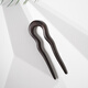 Zuoou short hairpin U-shaped hairpin with small wavy wooden hairpin ancient style hairpin daily commuting ball hairpin hairpin ebony wavy U-shaped wooden hairpin about 12 cm