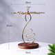 KANGZHIRUN creative solid wood red wine cup holder light luxury upside-down goblet hanging wine glass home ornaments simple display stand Golden Swan wooden bottom cup holder