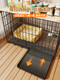 Dog Cage Small Dog Teddy Indoor Cat Cage with Toilet Medium Dog Corgi Bichon Home Large Pet Kennel Bold White - Exclusive Package XL - Extra Large with Toilet 86*61*71cm Suitable for 50 Jin
